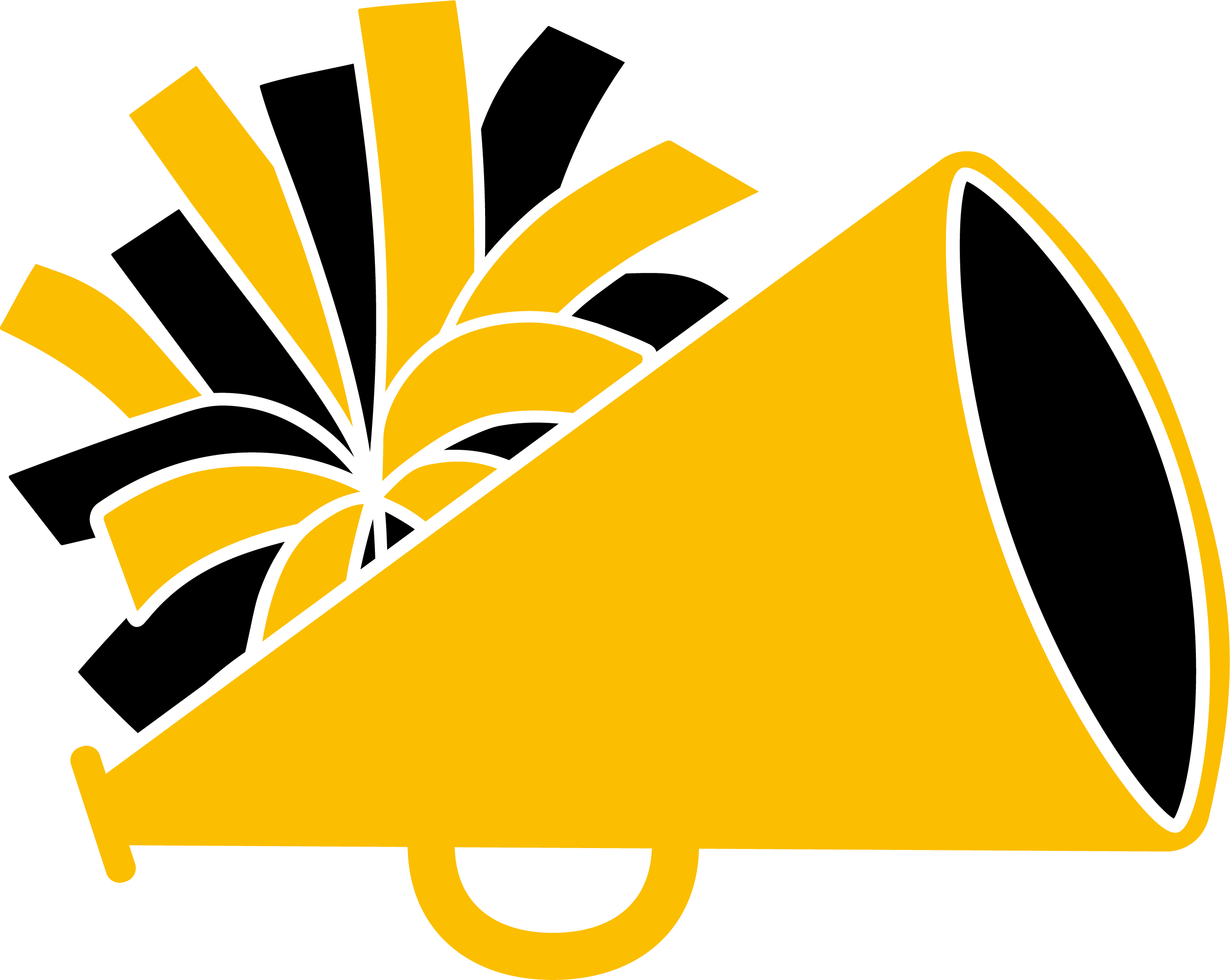 MegaphonewithPomonTopGoldandBlackPNG